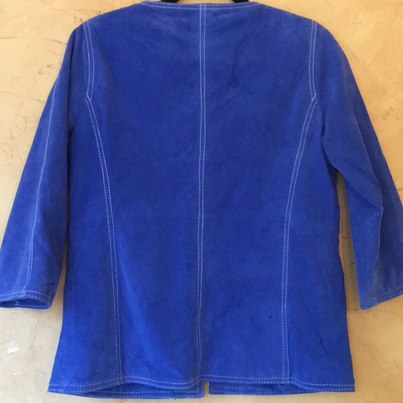 Blue suede jacket by Louis dell’olio. - Picture 6 of 7